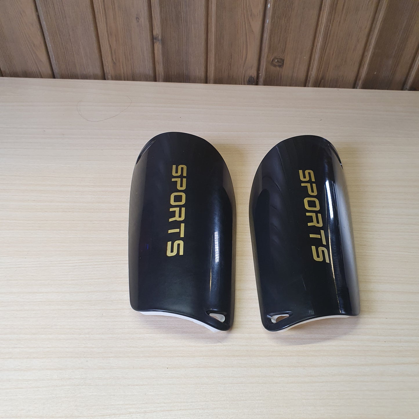 Black football shin guard #8109