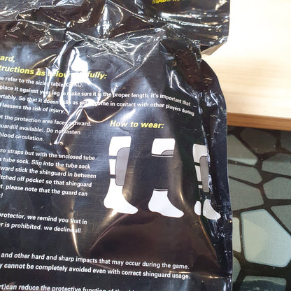 Black football shin guard #8109