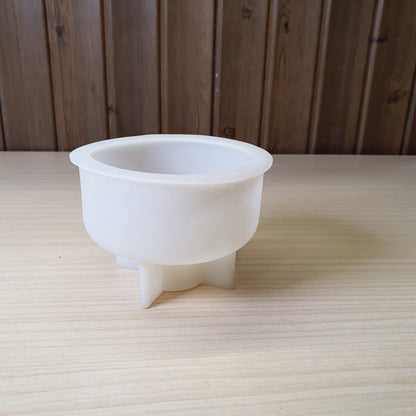 Mold designed for casting materials like resin, plaster, or concrete to create round, bowl-shaped items #8285