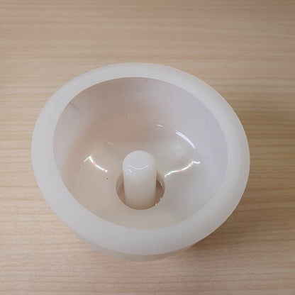 Mold designed for casting materials like resin, plaster, or concrete to create round, bowl-shaped items #8285