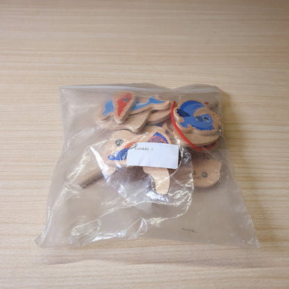 Wooden magnetic fishing game set, designed for children's imaginative play. #8197