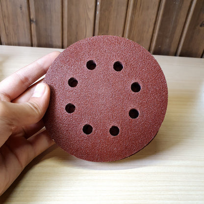 5-inch, 8-hole aluminum oxide sanding discs designed for use with random orbital sanders. #6535