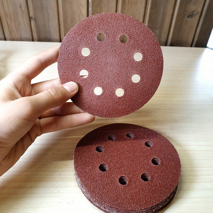 5-inch, 8-hole aluminum oxide sanding discs designed for use with random orbital sanders. #6535