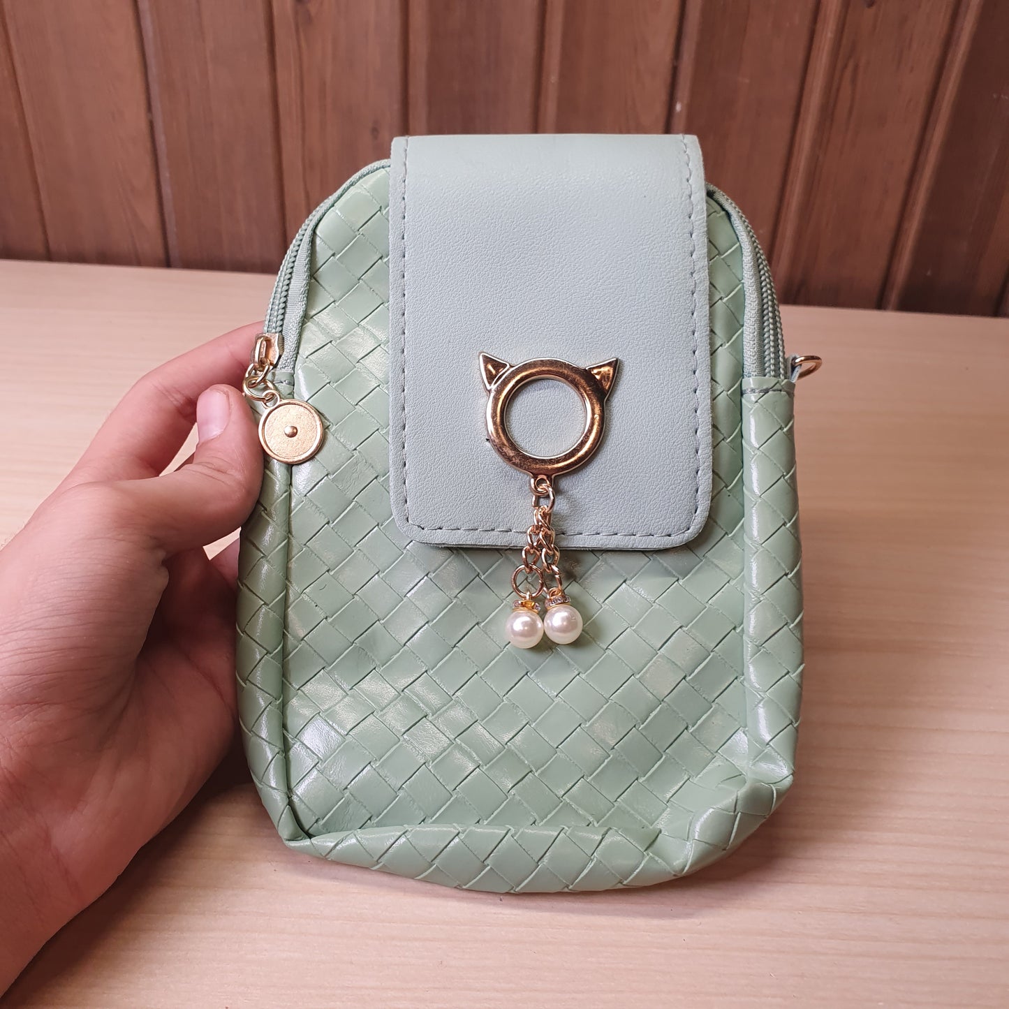 Green Pu leather bag  for Ladies #8580