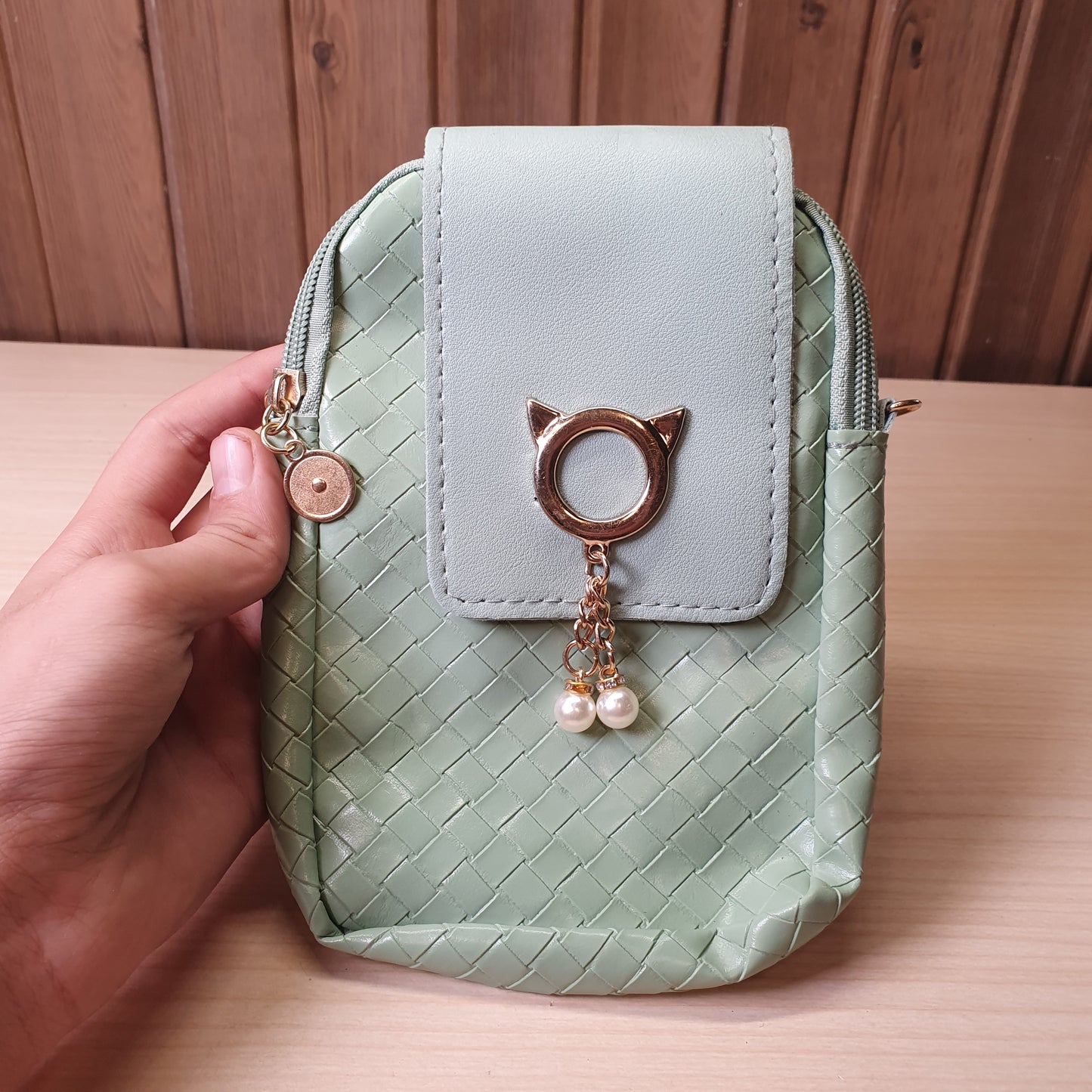 Green Pu leather bag  for Ladies #8580