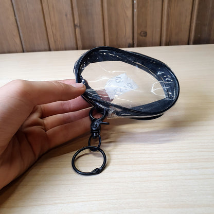Mini clear PVC zipper pouch keychain #8653