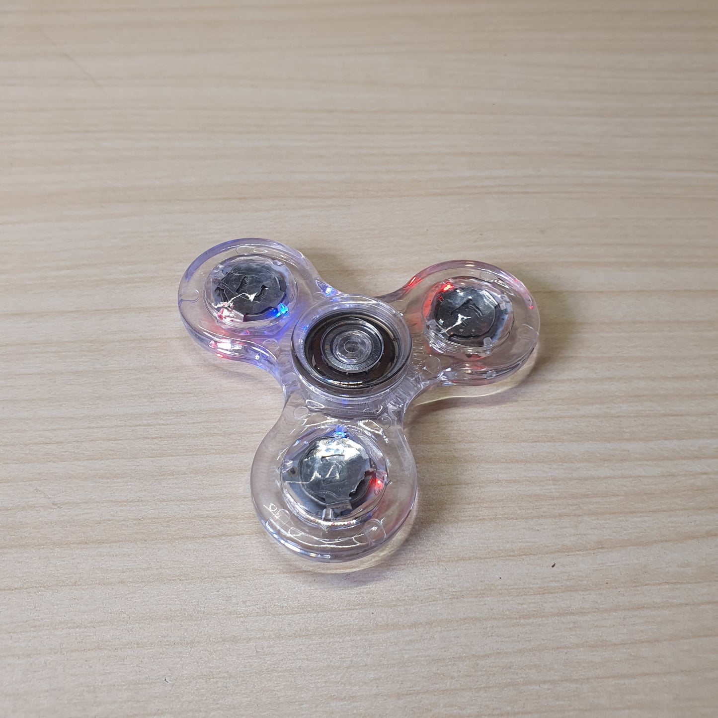 Transparent LED fidget spinner #8253