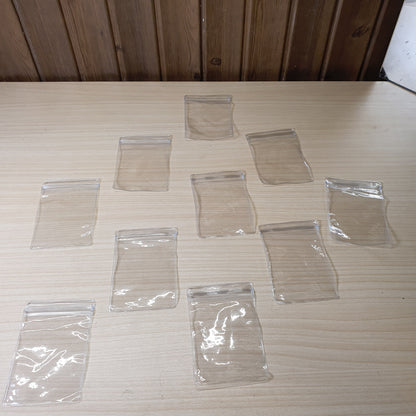Transparent PVC plastic zipper bags designed for organizing small items like jewelry, accessories, or craft supplies. #8211