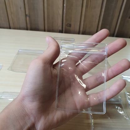 Transparent PVC plastic zipper bags designed for organizing small items like jewelry, accessories, or craft supplies. #8211