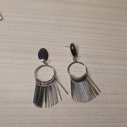 Fashion Jewellery silver-toned dangle Earrings  #8552