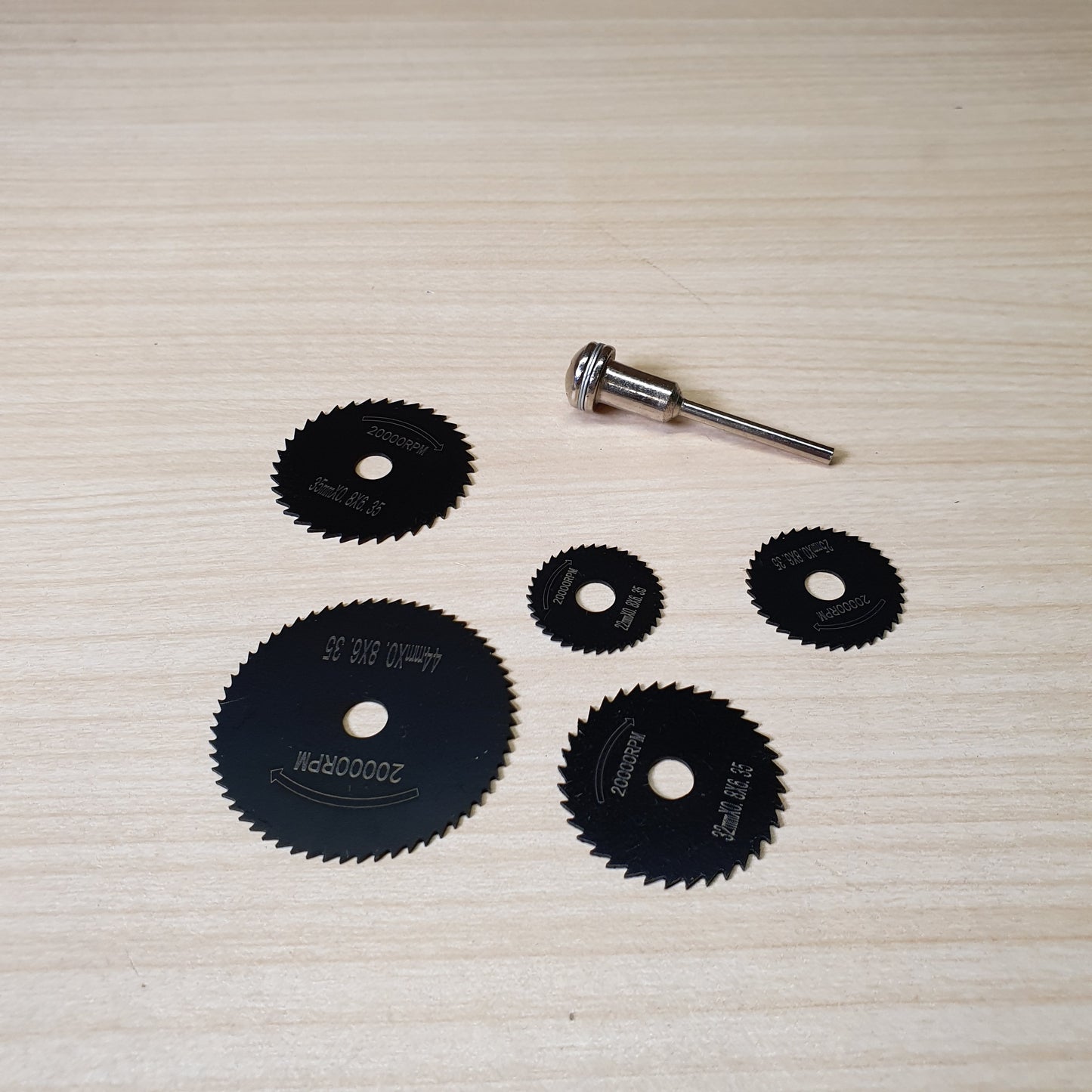 6-piece HSS (High-Speed Steel) mini circular saw blade set# 8482