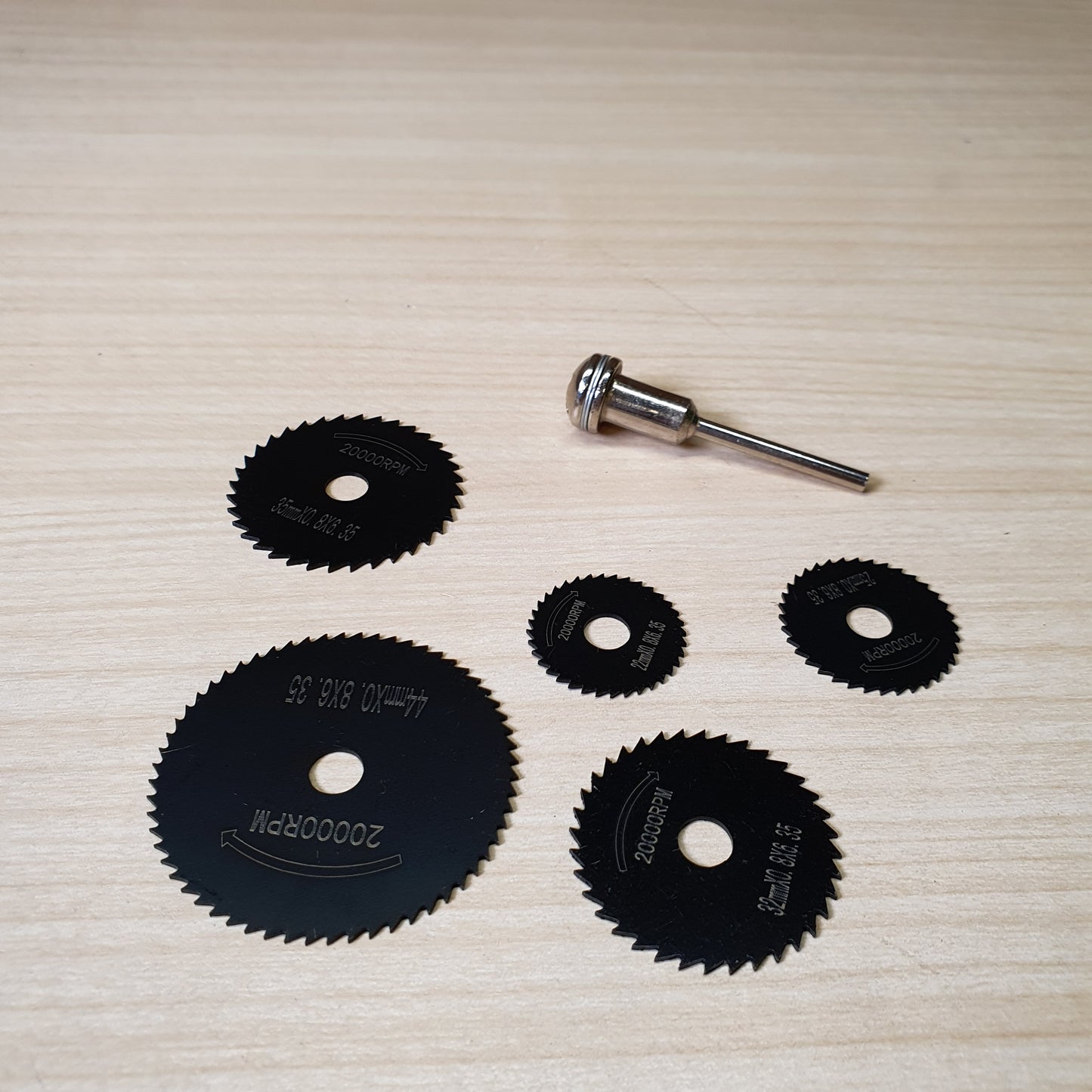6-piece HSS (High-Speed Steel) mini circular saw blade set# 8482