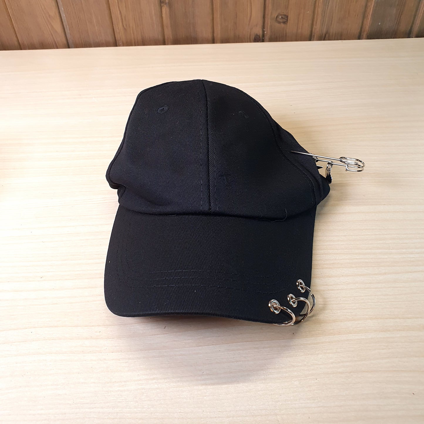 Pin & Ring Decor Baseball Cap #9093