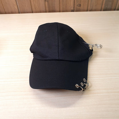 Pin & Ring Decor Baseball Cap #9093