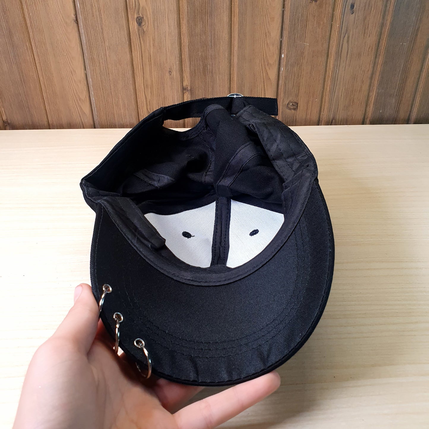 Pin & Ring Decor Baseball Cap #9093