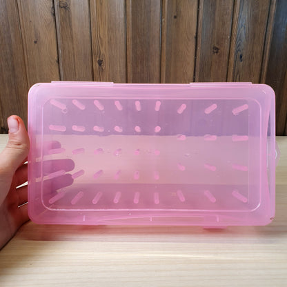 42-spool sewing thread storage box made of transparent plastic. #9087