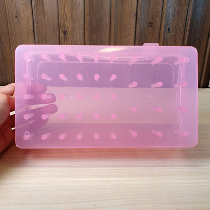 42-spool sewing thread storage box made of transparent plastic. #9087