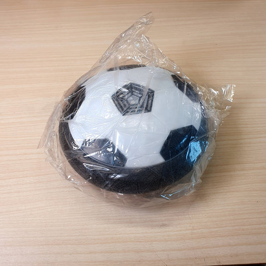 Hover Soccer Ball features a black and white design with foam bumpers for indoor play. #9124