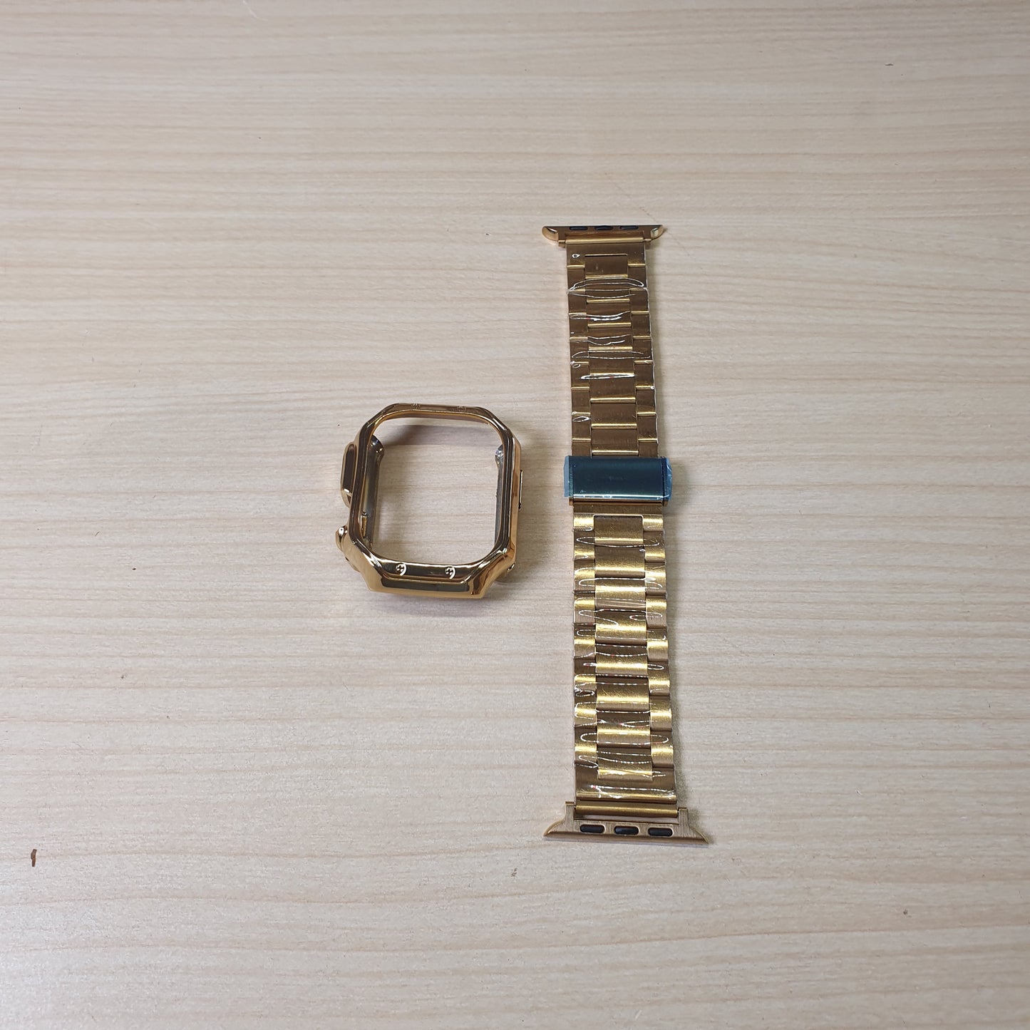 Golden watch Straps With Golden Cover #9018