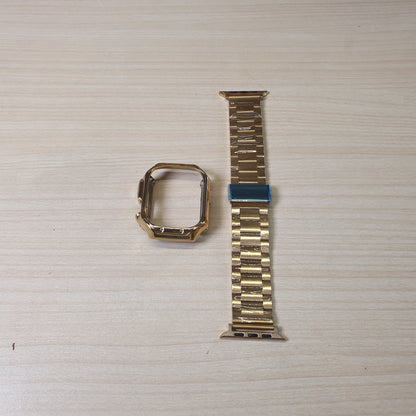 Golden watch Straps With Golden Cover #9018