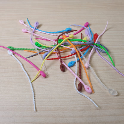 Lot Silicone Reusable Bag Ties Twist Wire Fasten Cable Zip Tie Headset Data Line Wire Universal Tie #9181