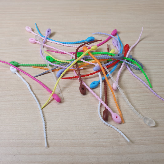 Lot Silicone Reusable Bag Ties Twist Wire Fasten Cable Zip Tie Headset Data Line Wire Universal Tie #9181