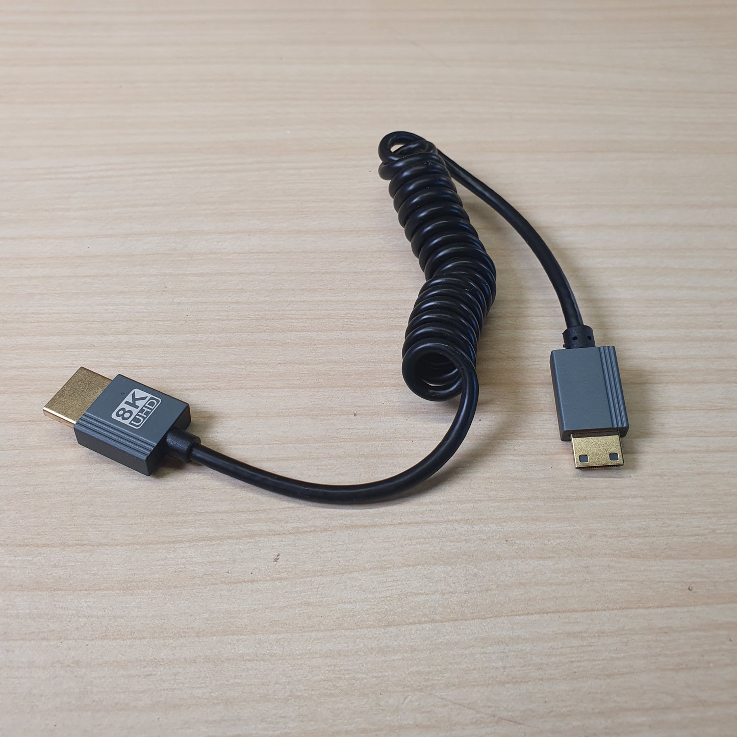 8K Ultra HD Hdmi Compatible tohdmi Coiled Cable #9148