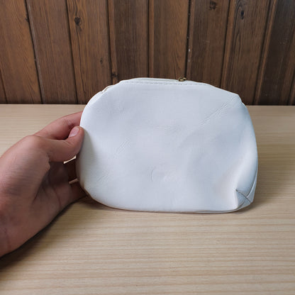 White leather vanity pouch #9019