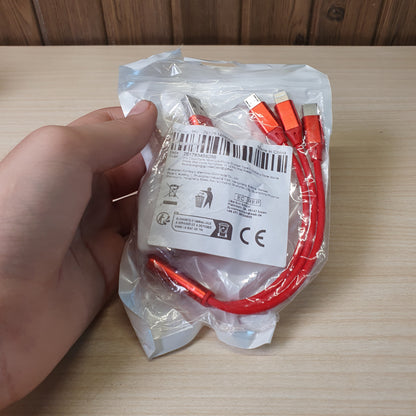 3-in-1 retractable charging cable #9062