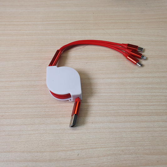 3-in-1 retractable charging cable #9062