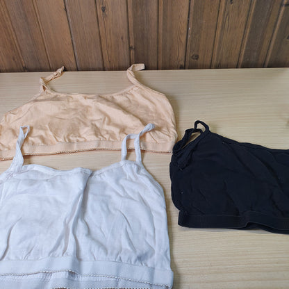 White and beige cotton trainer bras #9289