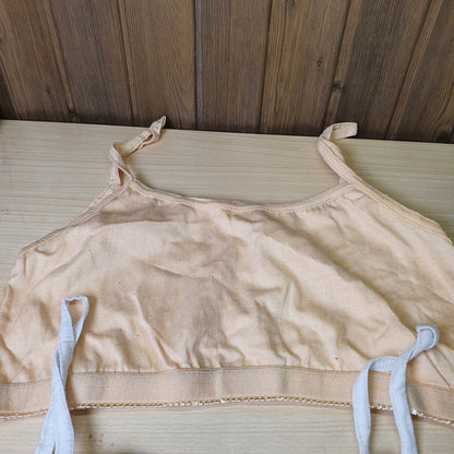 White and beige cotton trainer bras #9289