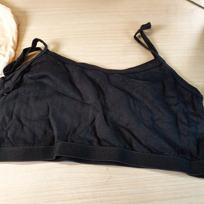 White and beige cotton trainer bras #9289