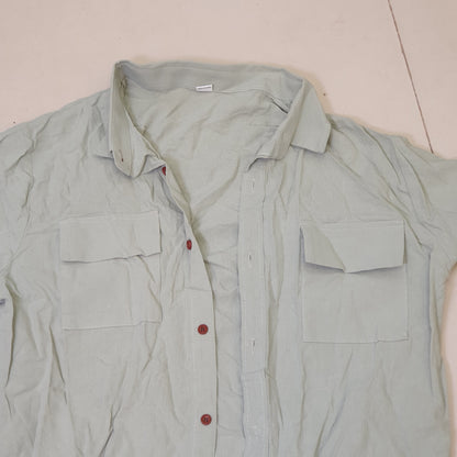 Summer Men's Linen Short-Sleeved Casual Shirt Size xxl Mentioned #8017