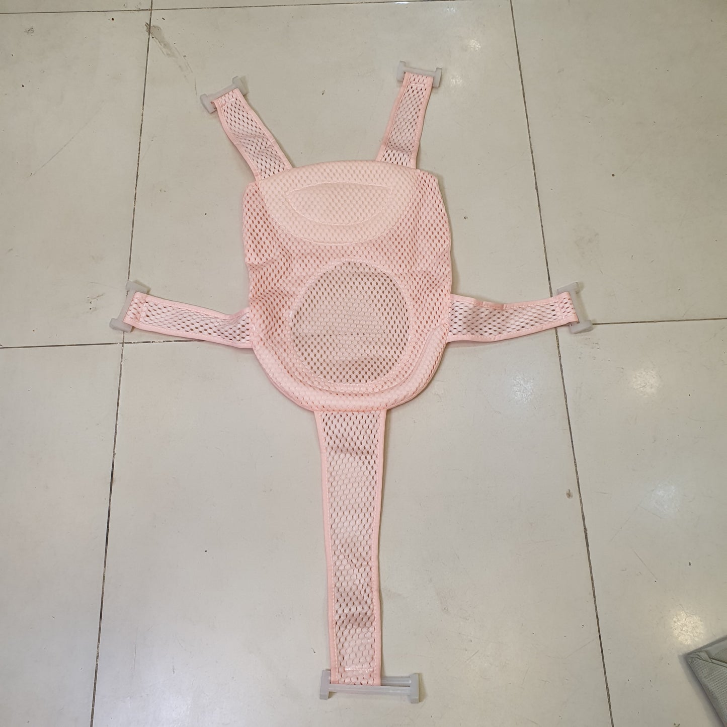 Pink, five-corner baby bath support net # 9110