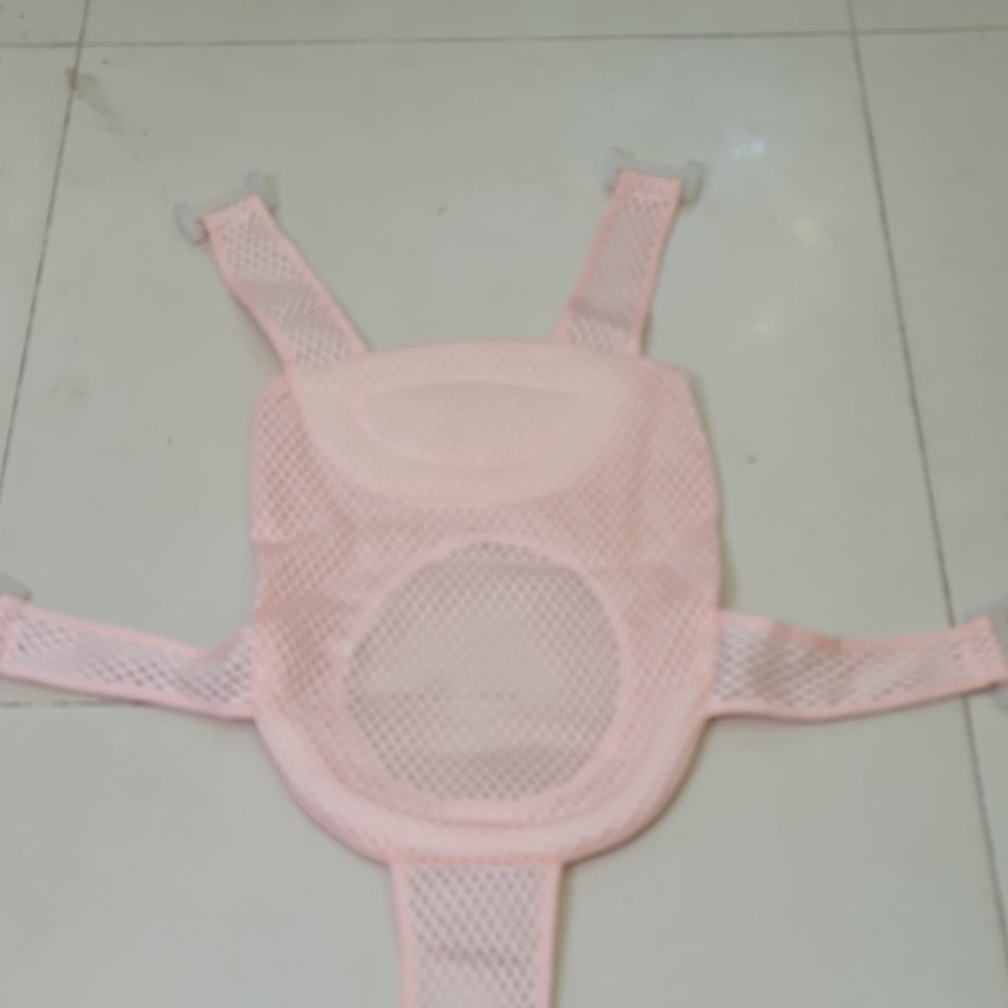 Pink, five-corner baby bath support net # 9110