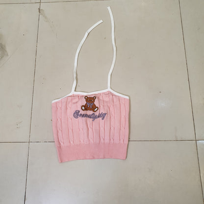 Knit teddy Crop Top #9114