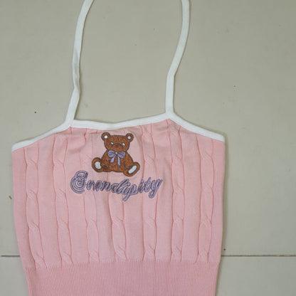 Knit teddy Crop Top #9114