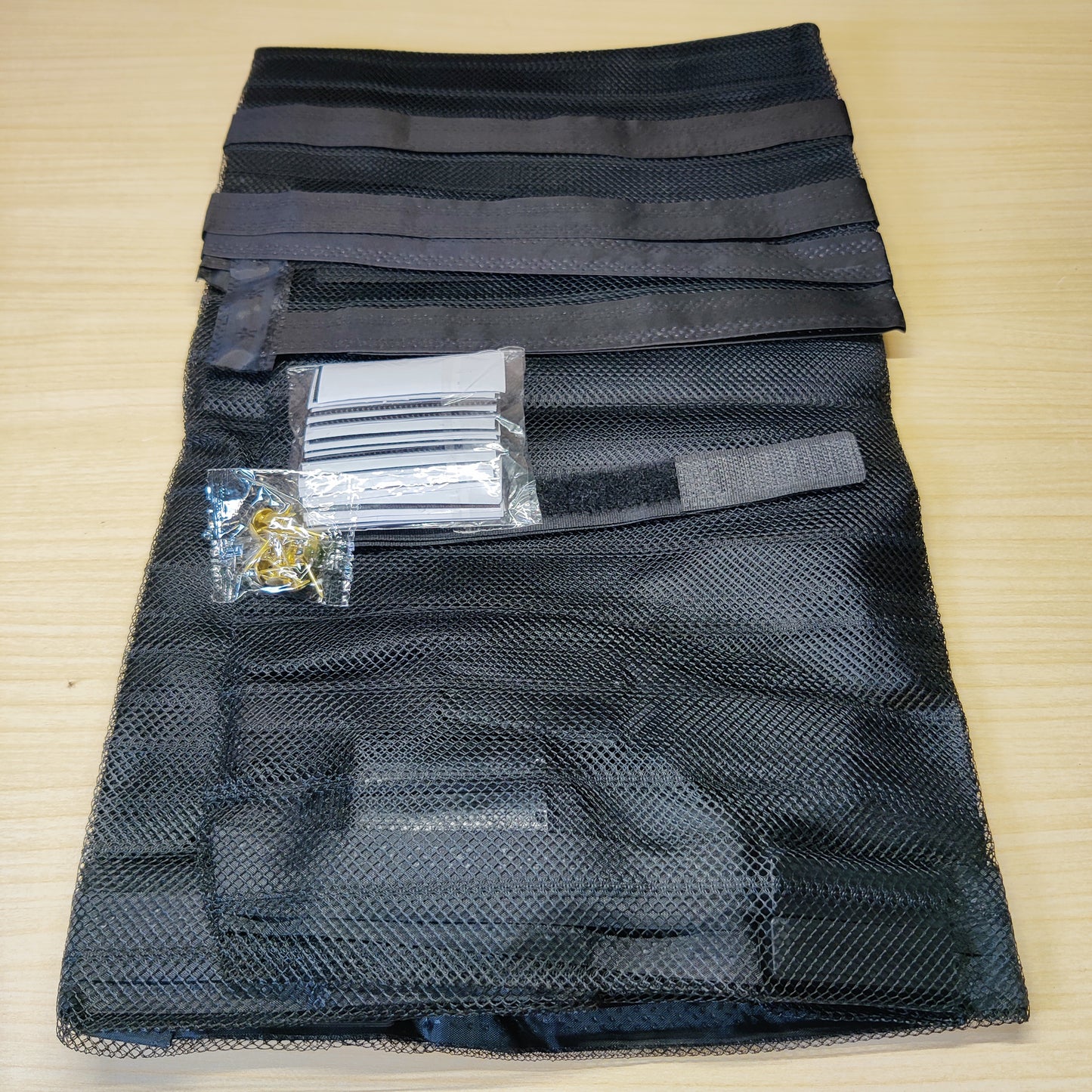 magnetic mesh curtain designed to act as a door screen for insects#1436