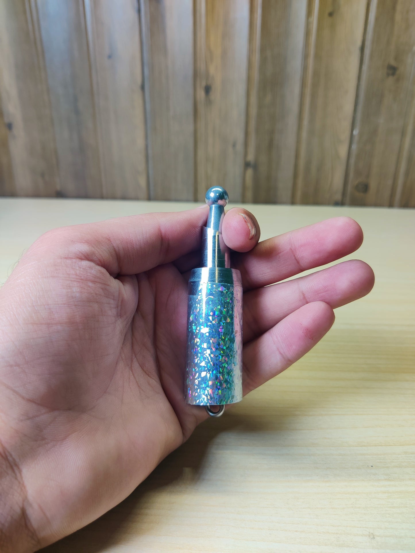 metal telescopic magic wand or appearing cane used in illusions and magic tricks.#1112