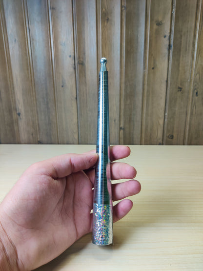 metal telescopic magic wand or appearing cane used in illusions and magic tricks.#1112