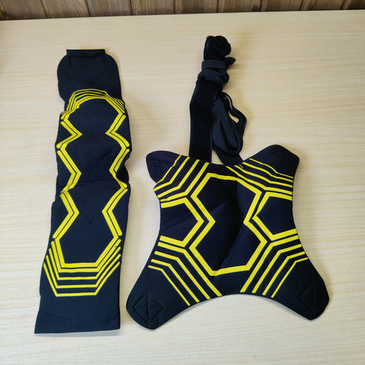 JDWG-Solo Soccer Trainer featuring black and yellow neoprene material designed to improve individual football skills#1883