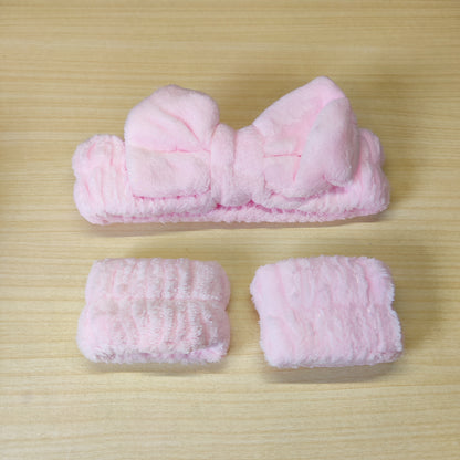 Face Wash Headband / Microfiber HaidBand / Soft, Absorbent,  Headband & Wristband Set #1678