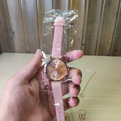 Butterfly Watch bracelet and chain Set #1844