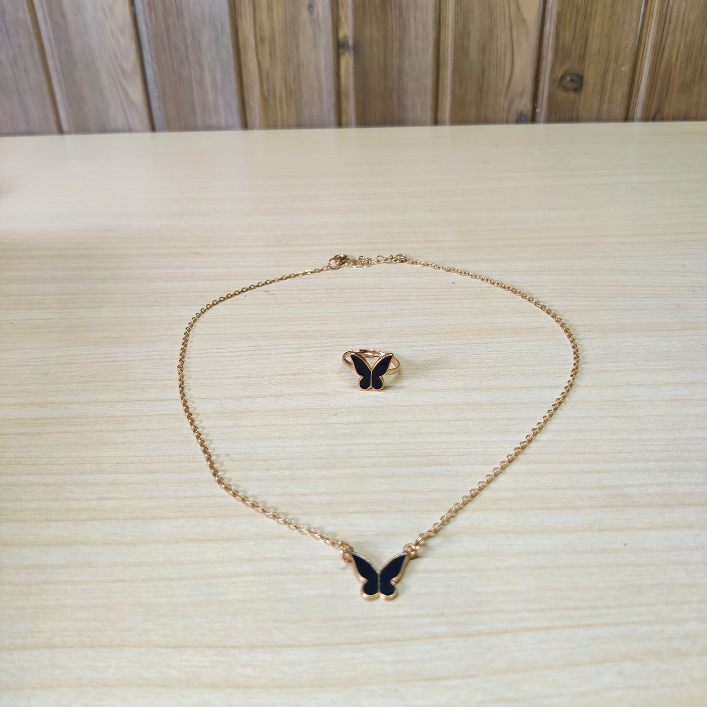 Butterfly Necklace and Ring# 1798