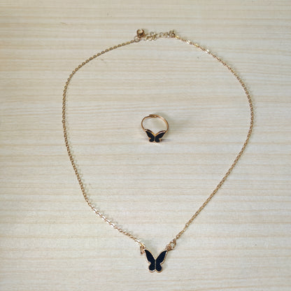 Butterfly Necklace and Ring# 1798