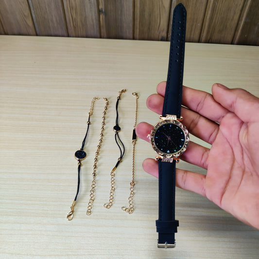 Watch Set With 5 Bracelets #2335