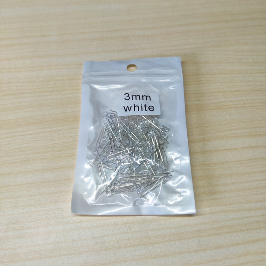 3mm white LED light emitting diodes pack #2245