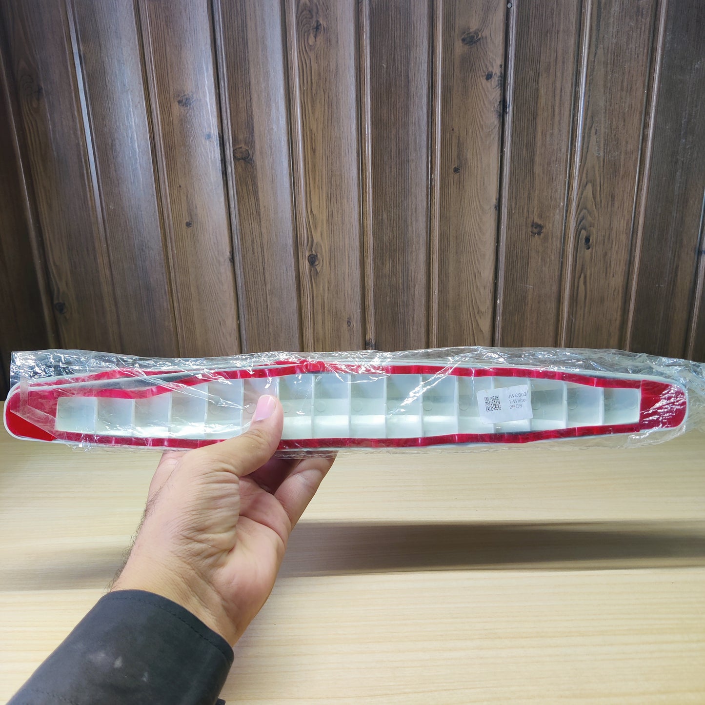 White, rubber car bumper or door edge protection strips designed to prevent scratches and minor collisions.# 2529
