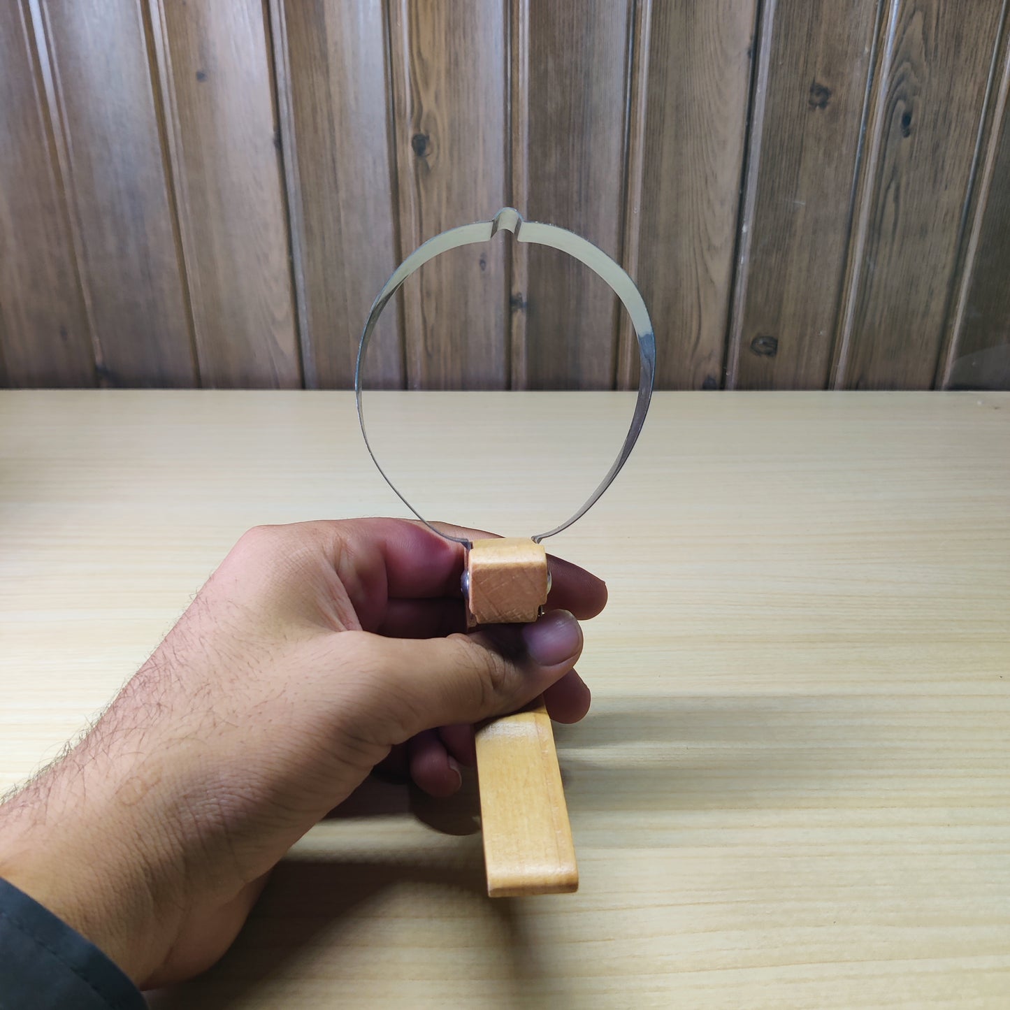 Woodworking tool known as a finger knife ring or a twine knife.#2485